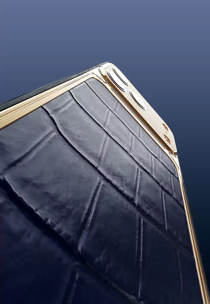 Натуральная Кожа Gold Navy