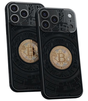 Кастом iPhone 17/18 Pro/Pro Max Черный Биткоин